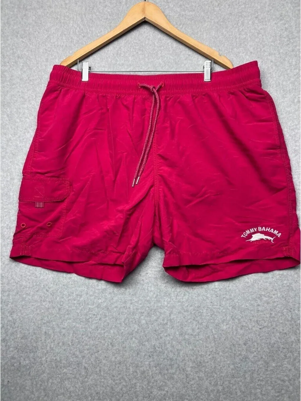 Tommy Bahama Relax Swim Trunks Mens XXL Pink Red Mesh Lined Beachwear Board Shor